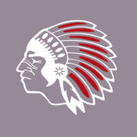 Chickasaw Head - White and Red - Long Sleeve Jersey Tee Design