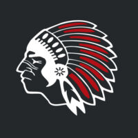 Chickasaw Head - White and Red - Softstyle ® Ladies T Shirt Design