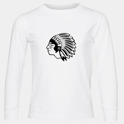 Chickasaw Head - Black - Toddler Jersey Long Sleeve T-Shirt Thumbnail