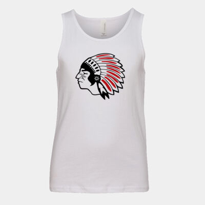 Chickasaw Head - Black and Red - Youth Jersey Tank Thumbnail