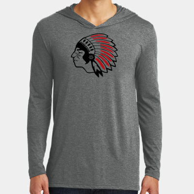 Chickasaw Head - Black and Red - Perfect Tri ® Long Sleeve Hoodie Thumbnail