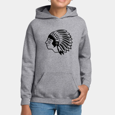Chickasaw Head - Black - Youth Heavy Blend™ Hooded Sweatshirt Thumbnail
