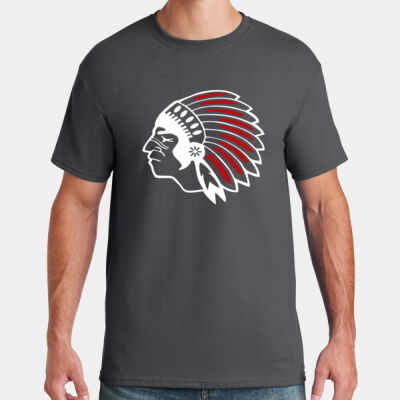 Chickasaw Head - White and Red - Dri Power ® Active 50/50 Cotton/Poly T Shirt Thumbnail