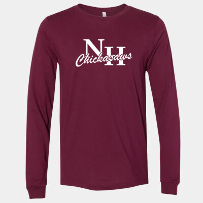 NH Chickasaws - White - Long Sleeve Jersey Tee Thumbnail