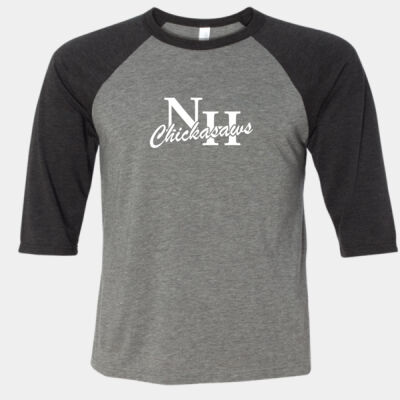 NH Chickasaws - White - Toddler Three-Quarter Sleeve Baseball Tee Thumbnail