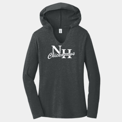 NH Chickasaws - White - Women's Perfect Tri ® Long Sleeve Hoodie Thumbnail